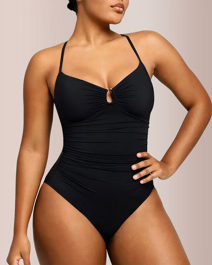Smart Sculpt U-Ring Slimming One-Piece Swimsuit